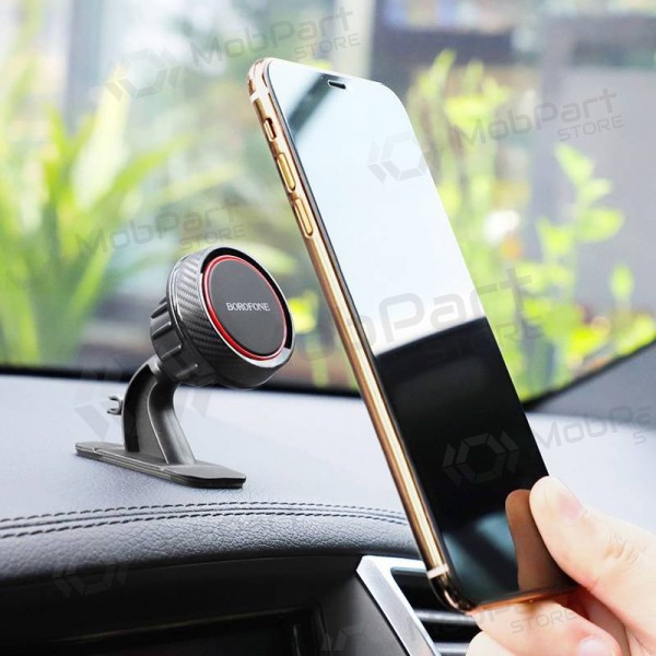 Automobilinis universale telefono laikiklis Borofone BH13 Journey, tvirtinamas ant prietaisų skydelio, magnetinis
