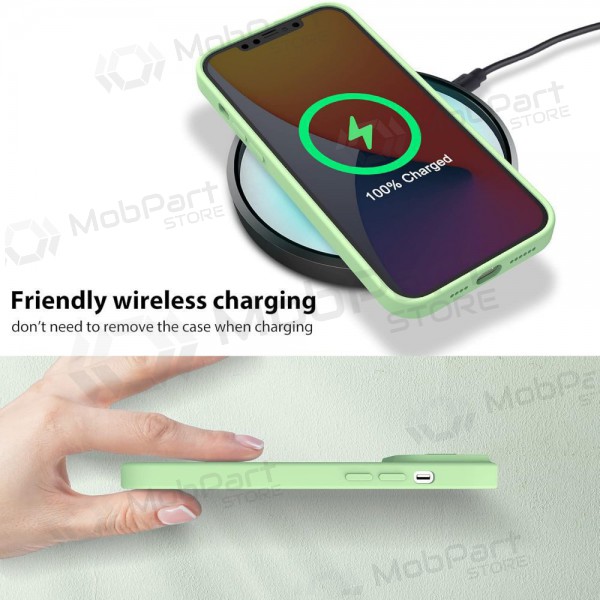 Apple iPhone 15 Pro custodia „Nillkin Silicone“ (verde chiaro) Apple iPhone 15 Pro custodia „Nillkin Silicone“ (verde chiaro)
