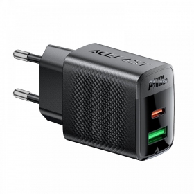 Caricatore Acefast A98 30W GaN USB-C/USB-A nero
