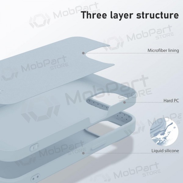 Apple iPhone 15 Pro Max custodia „Nillkin Silicone“ (grigio) Apple iPhone 15 Pro Max custodia „Nillkin Silicone“ (grigio)