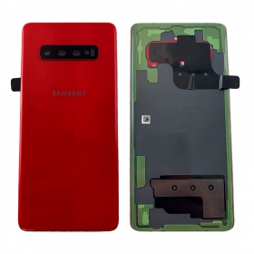 Samsung G975 Galaxy S10 Plus coperchio batteria posteriore rosso (Cardinal Red) (usato grade B, originale)