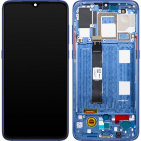 Xiaomi Mi 9 schermo / display (blu) (con una cornice) (originale)