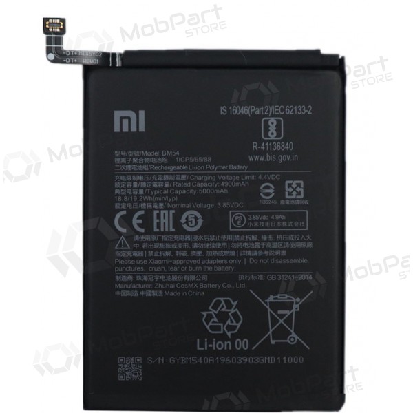 Xiaomi Redmi Note 9T batteria, akumuliatorius (BM54) Xiaomi Redmi Note 9T batteria, akumuliatorius (BM54)