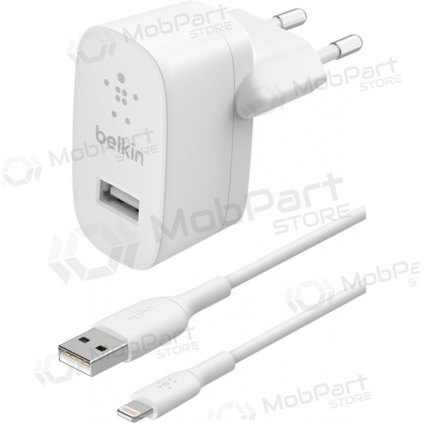 Caricatore buitinis Belkin Boost Charge USB-A 12W + Lightning cavo bianca