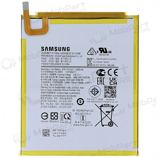 Samsung Galaxy Tab A9 batteria, akumuliatorius (originale)
