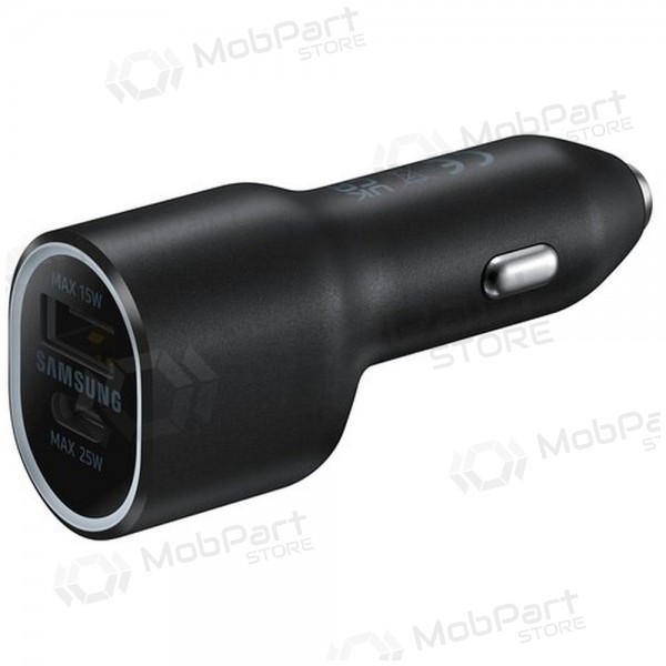 Caricatore automobilinis originale Samsung EP-L4020NBEGEU 1xType-C 1xUSB-A nero nel pacchetto 40W