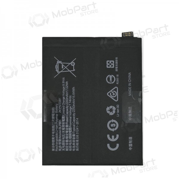OnePlus 8T (BLP801) batteria / accumulatore (2250mAh) OnePlus 8T (BLP801) batteria / accumulatore (2250mAh)
