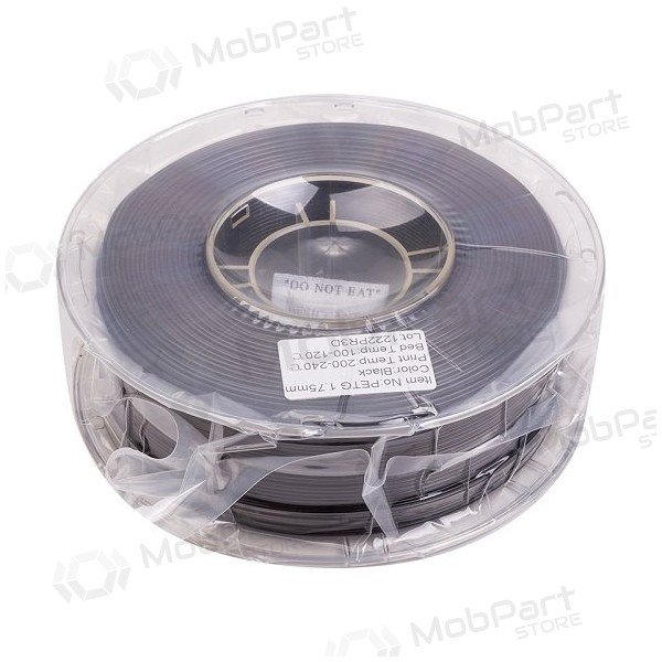 3D spausdinimo plastikas PETG, 1.75mm, 1kg, nero