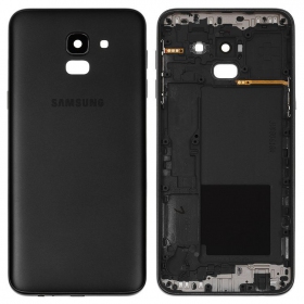 Samsung J600 Galaxy J6 2018 coperchio batteria posteriore (nero) (usato grade A, originale)