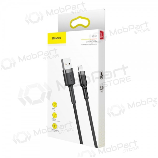 USB cavo Baseus Cafule USB-A to Lightning 1.5A 2.0m grigio-nero CALKLF-CG1