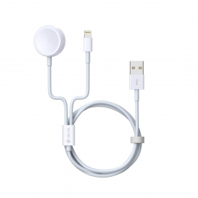 USB cavo Devia Smart 2in1 Lightning+Apple Watch wireless caricatore