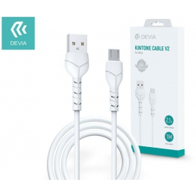 USB cavo Devia Kintone microUSB 1.0m (bianca) 5V 2.1A