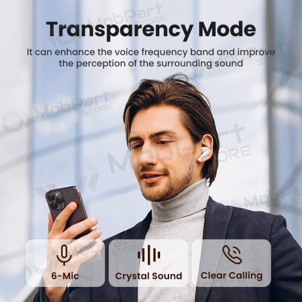 senza filis ausinės Ugreen WS200 HiTune T6 Active Noise-Cancelling Earbuds senza filis ausinės Ugreen WS200 HiTune T6 Active Noise-Cancelling Earbuds