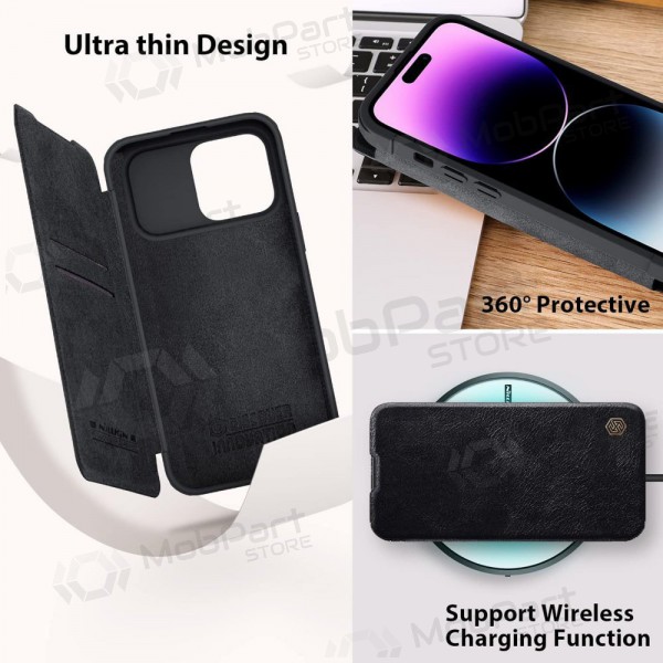 Apple iPhone 14 Pro custodia „Nillkin Leather“ (nero)