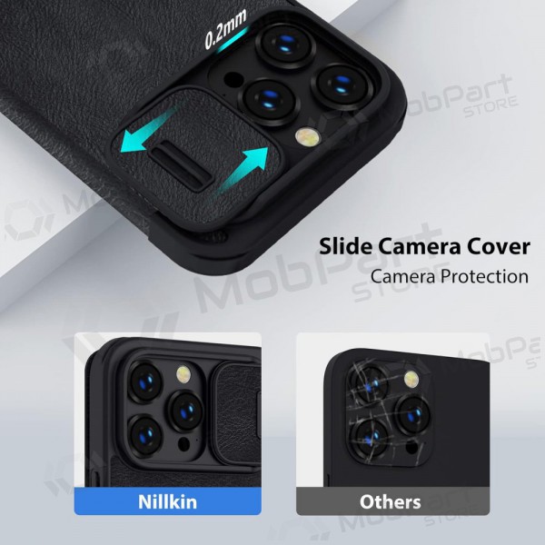 Apple iPhone 14 Pro custodia „Nillkin Leather“ (blu)
