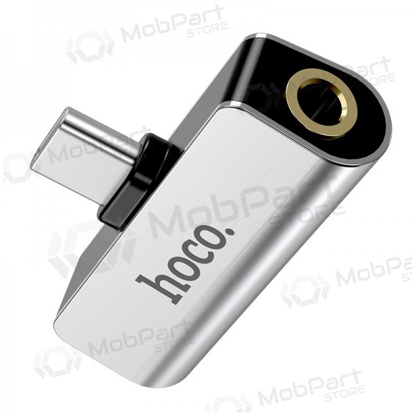 Adattatore Hoco LS26 iš Type-C į Type-C + 3,5mm (d'argento) Adattatore Hoco LS26 iš Type-C į Type-C + 3,5mm (d'argento)