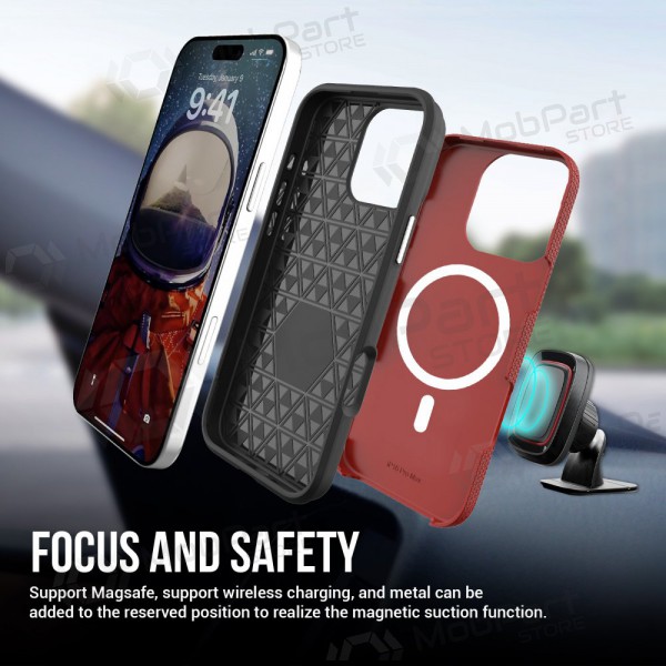 Apple iPhone 16 custodia „Perfectionists“ (rosso)