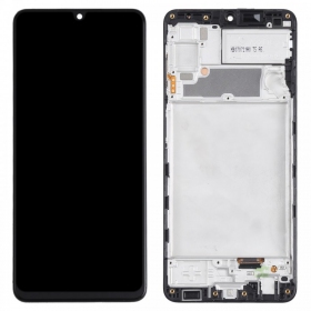 Samsung Galaxy A22 4G schermo / display (nero) (con una cornice) (originale)