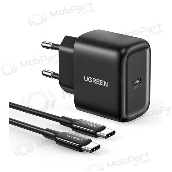 Caricatore buitinis Ugreen CD250 USB-C 25W + USB-C cable 2.0m nero