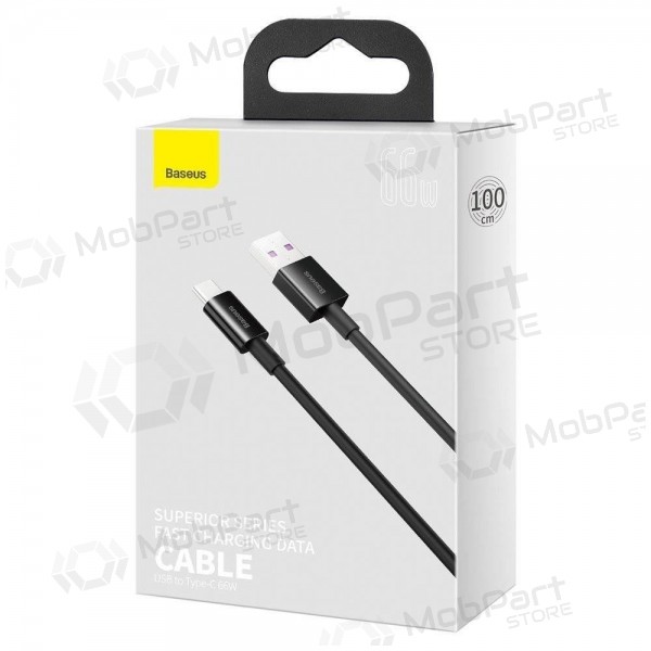 USB cavo Baseus Superior iš USB į Type-C 66W 2.0m nero CATYS-A01
