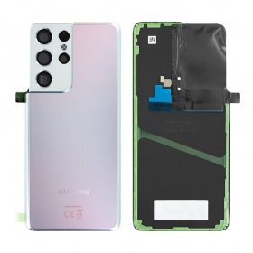 Samsung G998 Galaxy S21 Ultra 5G coperchio batteria posteriore (Phantom Silver) (usato grade B, originale)