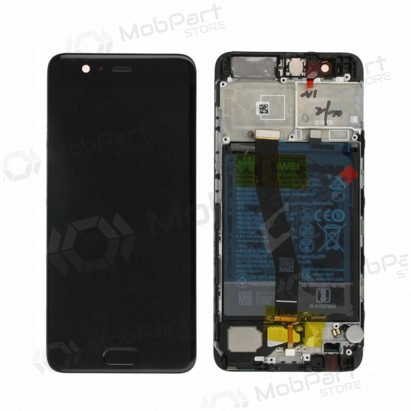 Huawei P10 schermo / display (nero) (con una cornice e batteria) (usato grade B, originale) Huawei P10 schermo / display (nero) (con una cornice e batteria) (usato grade B, originale)