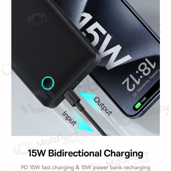 Batteria esterna Power Bank Baseus Airpow Lite 15W 10000mAh nero P10067500123-00