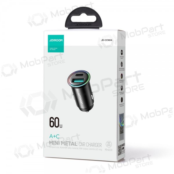 Caricatore automobilinis Joyroom JR-CCN04 USB-C/USB-A 60W nero