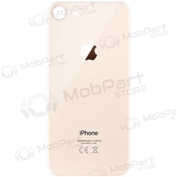 Apple iPhone 8 coperchio batteria posteriore (d'oro) (bigger hole for camera) Apple iPhone 8 coperchio batteria posteriore (d'oro) (bigger hole for camera)