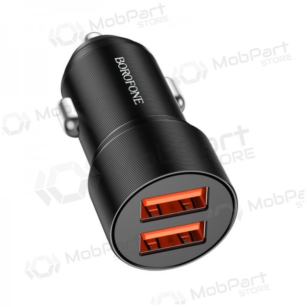 Caricatore automobilinis Borofone BZ19B 2xUSB-A QC3.0 36W nero