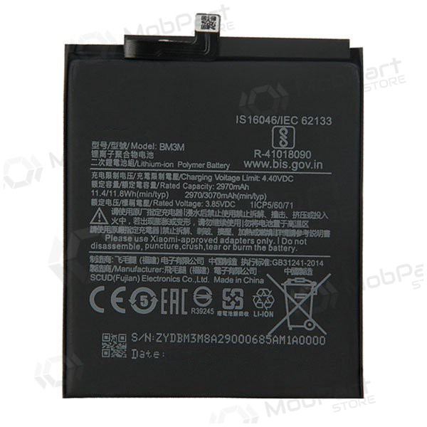 Xiaomi Mi 9 SE batteria / accumulatore (BM3M) (3070mAh) Xiaomi Mi 9 SE batteria / accumulatore (BM3M) (3070mAh)