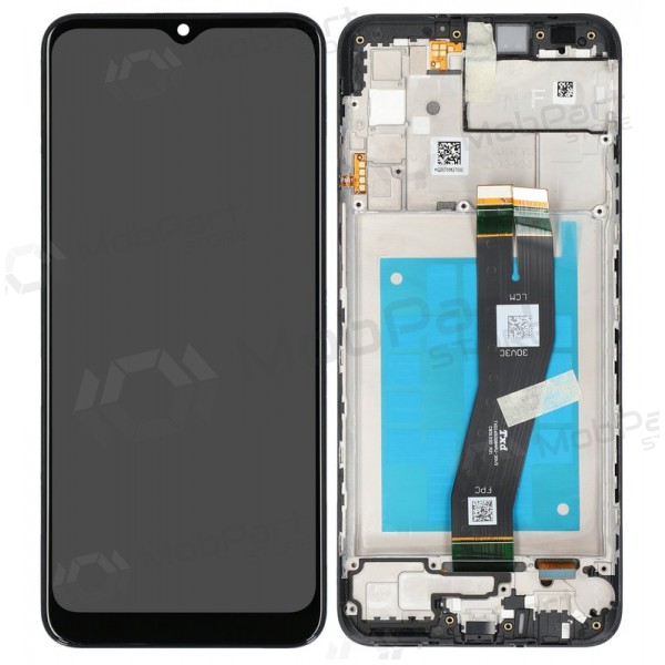Samsung Galaxy A02s schermo / display (nero) (con una cornice) (originale) Samsung Galaxy A02s schermo / display (nero) (con una cornice) (originale)