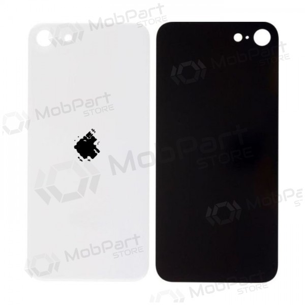 Apple iPhone SE 2020 / SE 2022 coperchio batteria posteriore (bianca) (bigger hole for camera) Apple iPhone SE 2020 / SE 2022 coperchio batteria posteriore (bianca) (bigger hole for camera)