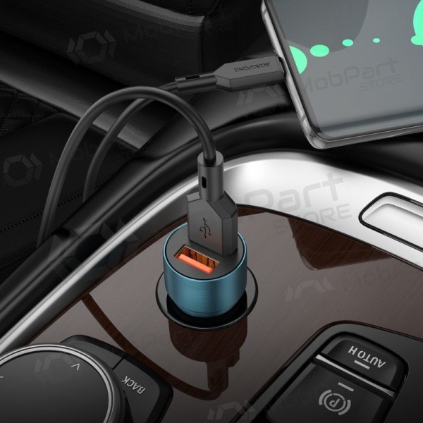 Caricatore automobilinis Borofone BZ19B 2xUSB-A QC3.0 36W nero