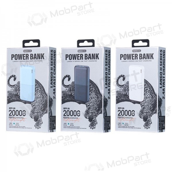 Batteria esterna Power Bank Remax RPP-26 12W 20000mAh nero
