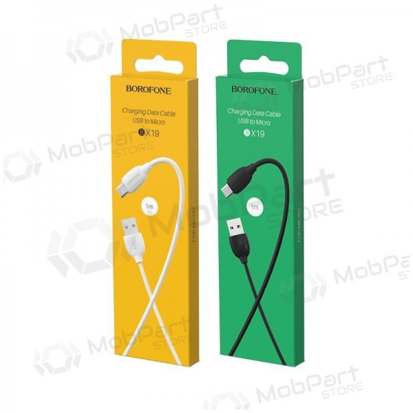 USB cavo Borofone BX19 USB-A to MicroUSB 1.0m bianca