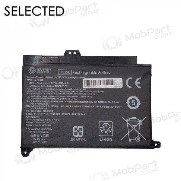 HP BP02XL, 4500mAh batteria del computer portatile, Selected HP BP02XL, 4500mAh batteria del computer portatile, Selected