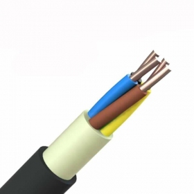 Cavo di alimentazione Faber N2XH-J 3x4 mm² in rame XLPE CPR Cca 0.6/1 kV monolitico.