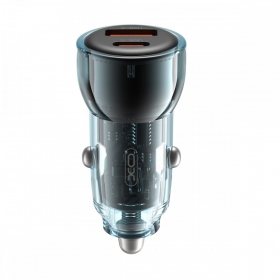 Caricatore per auto XO CC60 USB-A/USB-C 60W blu