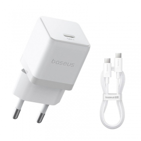 Caricatore Baseus Palm 20W USB-C + USB-C to USB-C cable 1.0m bianca P10111602213-01