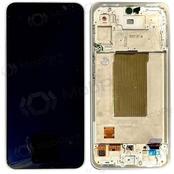 Samsung Galaxy A36 schermo / display (bianca) (con una cornice) (originale)