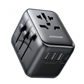 universale kelioninis caricatore Joyroom JR-TCW01 3xUSB-A/USB-C nero