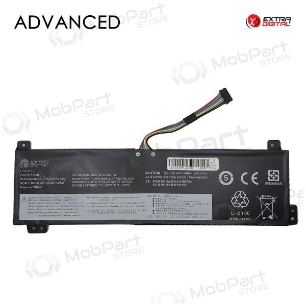 Lenovo L17L2PB3, 4500mAh batteria del computer portatile, Advanced Lenovo L17L2PB3, 4500mAh batteria del computer portatile, Advanced
