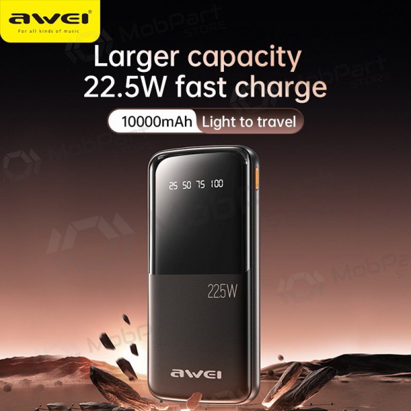 Batteria esterna Power Bank Awei P10K 22.5W 10000mAh nero