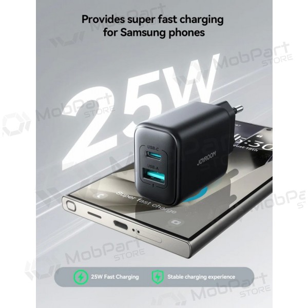 Caricatore Joyroom JR-TCF13 USB-C/USB-A 25W nero