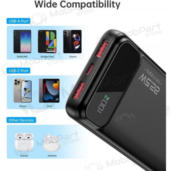 Batteria esterna Power Bank Choetech B728 22.5W 10000mAh nero Batteria esterna Power Bank Choetech B728 22.5W 10000mAh nero