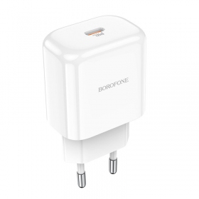 Caricatore Borofone BN3 Type-C QC 3.0, PD 2.0 20W (bianca)