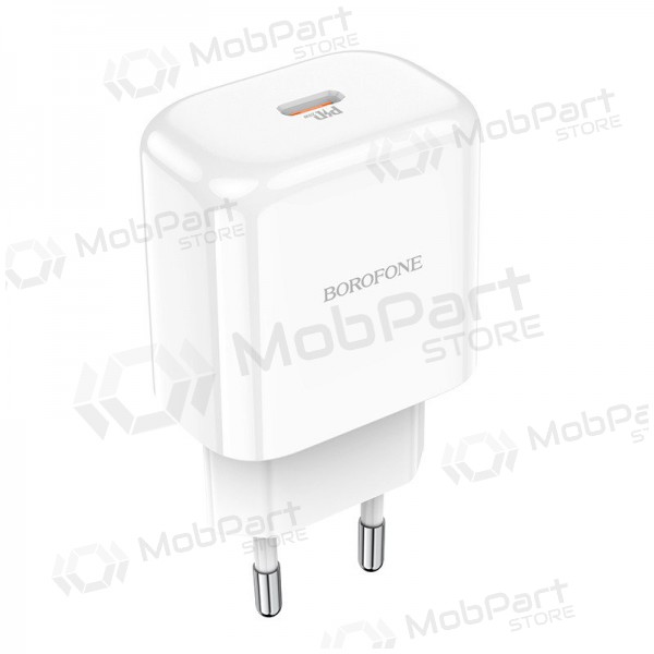 Caricatore Borofone BN3 Type-C QC 3.0, PD 2.0 20W (bianca)
