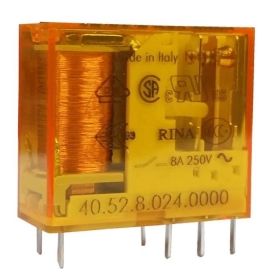 Relė 2 grupė 40 serijos Finder 405280240000 (24V AC, 8A/250VAC)