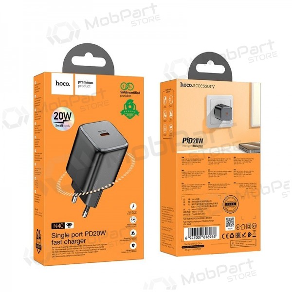 Caricatore Hoco N40 USB-C PD20W nero
